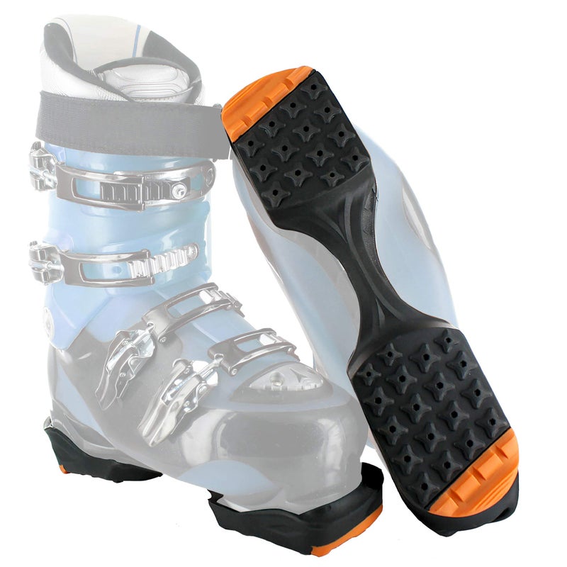 Yaktrax ياكتركس سكي تراك سكي بوت تراكز للتثبيت والحماية (زوج واحد)، كبير، أسود/برتقالي - Image 1